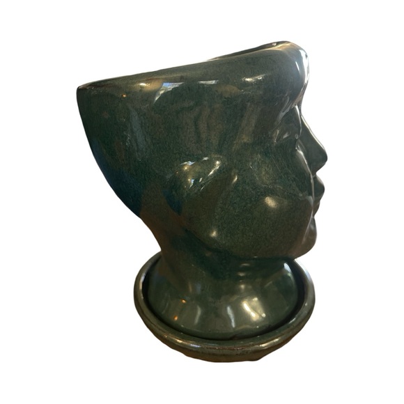 ceramic head planter world Menagerie Boho 3D Head Planter Flower Pot W/tray - Picture 3 of 10